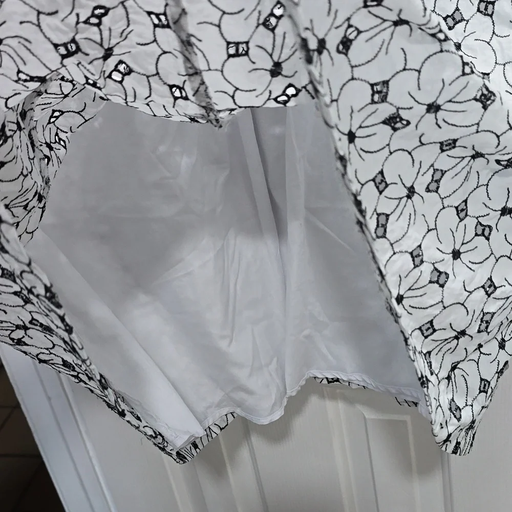 Autograph Black & White Floral Dress Size 14 - Picture 14 of 14